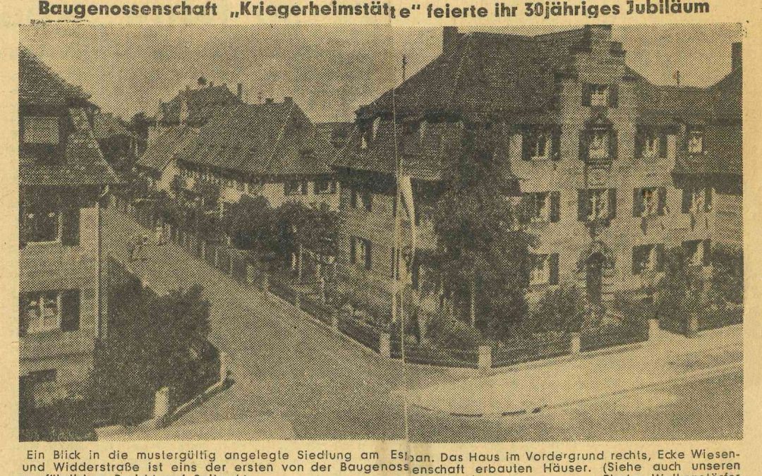 Baugenossenschaft „Kriegerheimstätte“ feierte ihr 30jähriges Jubiläum …