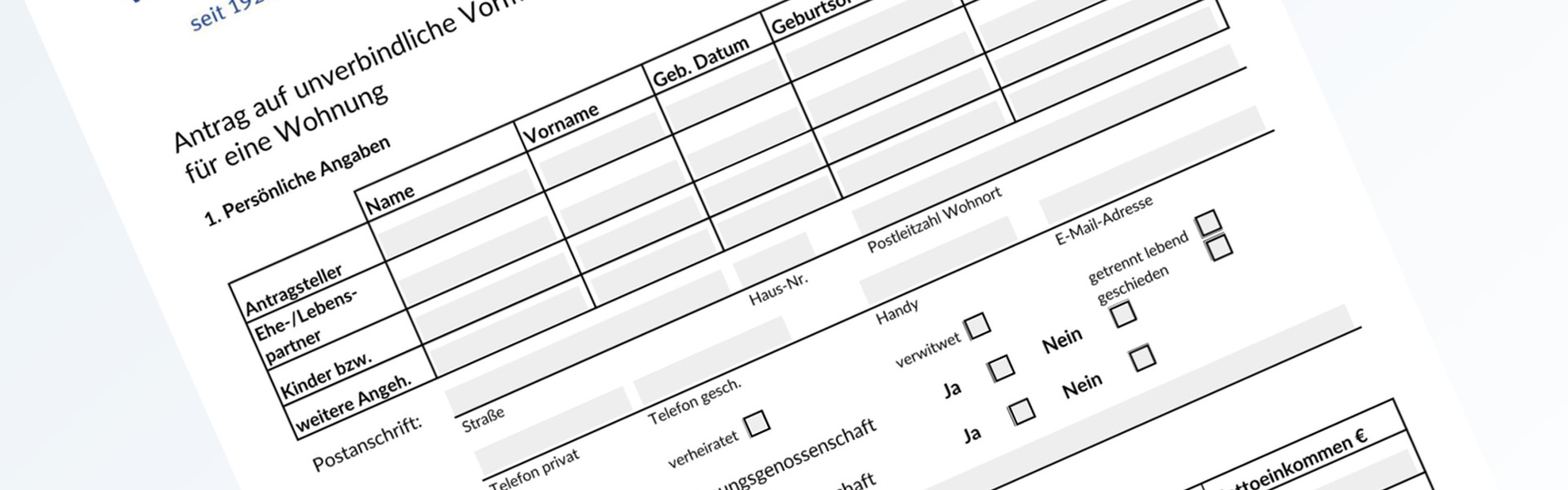 Wohnungsbewerbung Wohnungsbewerbung