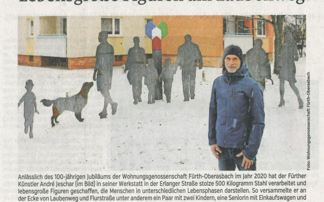Lebensgroße Figuren am Laubenweg …