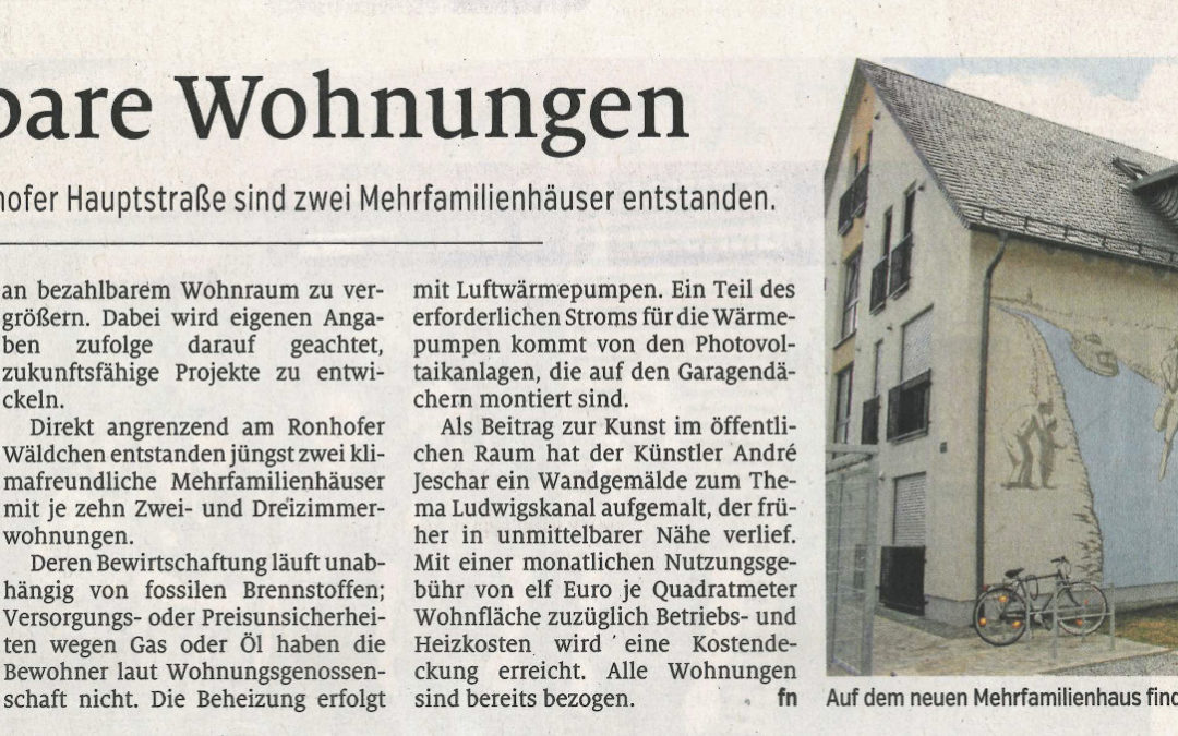Klimafreundlich – In der Ronhofer Hauptstraße sind zwei Mehrfamilienhäuser entstanden