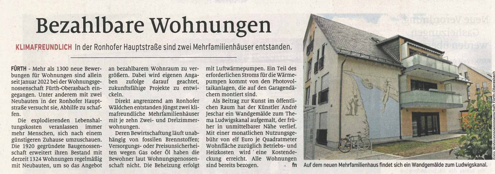 Klimafreundlich – In der Ronhofer Hauptstraße sind zwei Mehrfamilienhäuser entstanden